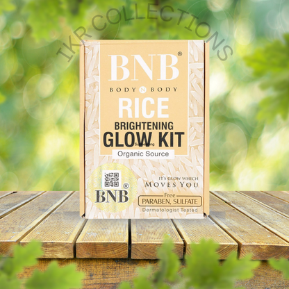 BNB Rice new Extract Bright & Glow Kit ( Rice Face Wash + Rice Scrub + Rice Mask)