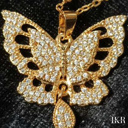 Butterfly Neck Chain with locket 1K Gold