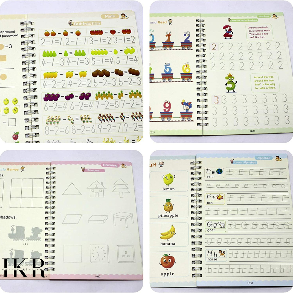 4 PCS Magic Practice Copybook for Kids