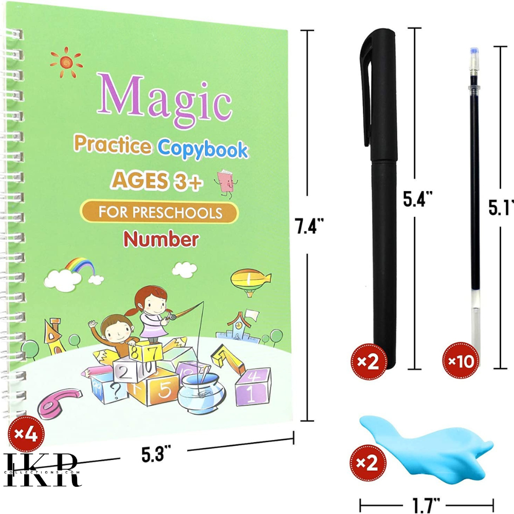 4 PCS Magic Practice Copybook for Kids