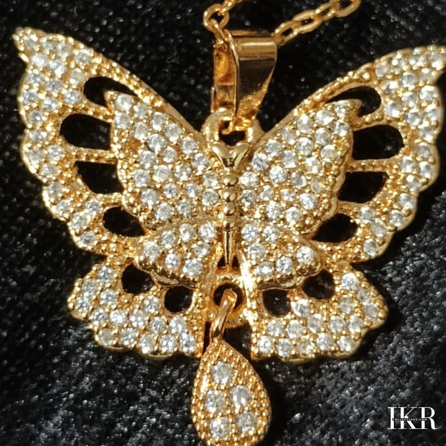 Butterfly Neck Chain with locket 1K Gold